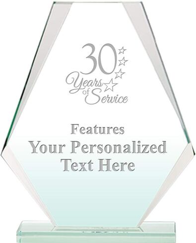 جائزة Jade Pyramid Crystal لـ 30 عامًا من الخدمة، جائزة سنوات الخدمة المحفورة المخصصة مقاس 6 بوصات Prime in Saudi Arabia