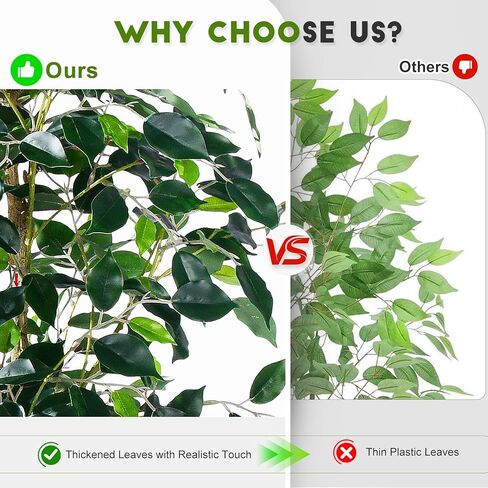 Tall Fake Pencil fig Trees Large Artificial ficus Tree Indoor Outdoor Realistic Floor Plant Faux Plastic Plants Flowers for House Home Living Room Office Front Porch Modern Farmhouse Silk Tree Decor in Saudi Arabia