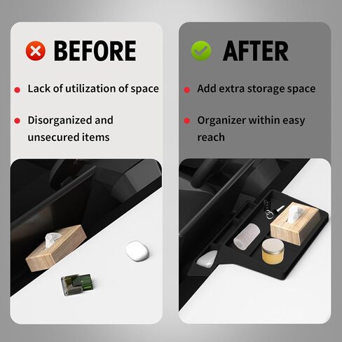 Center Console Dashboard Organizer Compatible with Tesla Cybertruck 2024 2025, Custom Behind Screen Silicone Storage Tray, Phone Holder, Storage Box, for Cybertruck Accessories in Kuwait