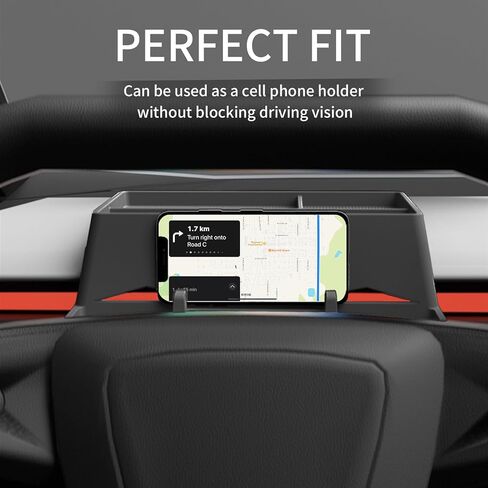 Center Console Dashboard Organizer Compatible with Tesla Cybertruck 2024 2025, Custom Behind Screen Silicone Storage Tray, Phone Holder, Storage Box, for Cybertruck Accessories in Kuwait