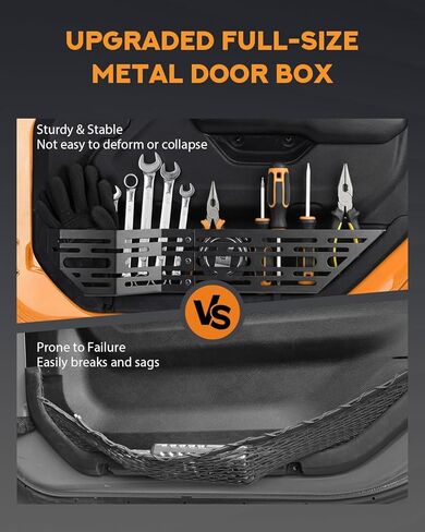 PBYMT Front Door Pocket Molle Panels Compatible with Jeep Wrangler JL JLU 4XE 2018-2025, Gladiator JT 2020-2025 Metal Door Pocket Storage Box(Not for Power Seats), 2PCS in Saudi Arabia