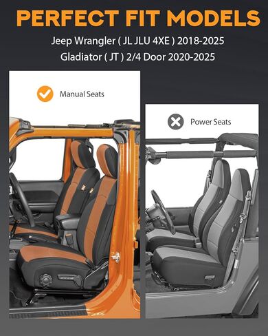 PBYMT Front Door Pocket Molle Panels Compatible with Jeep Wrangler JL JLU 4XE 2018-2025, Gladiator JT 2020-2025 Metal Door Pocket Storage Box(Not for Power Seats), 2PCS in Saudi Arabia
