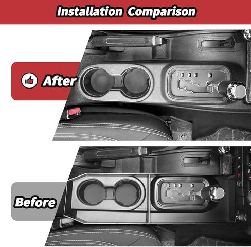 JeCar Center Console Storage Tray Organizer Fit for Jeep Wrangler JK JKU 2011-2017 (2pcs) in Saudi Arabia