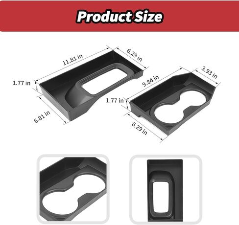 JeCar Center Console Storage Tray Organizer Fit for Jeep Wrangler JK JKU 2011-2017 (2pcs) in Saudi Arabia