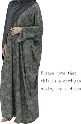 Muslim Prayer Cardigan Fashion Geometry Abaya Islamic Light Dress Comfortable Long Robe for Women in Saudi Arabia