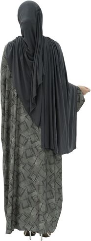 Muslim Prayer Cardigan Fashion Geometry Abaya Islamic Light Dress Comfortable Long Robe for Women in Saudi Arabia