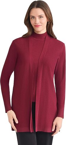 Jones New York Women's Long Sleeve Ribbed Cardigan Sweater in Saudi Arabia