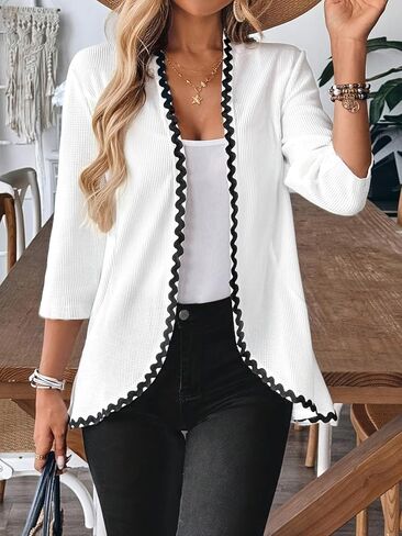 Women Trendy Lightweight Long Sleeve Casual Soft Open Front Loose Cardigan Fall Clothes in Saudi Arabia