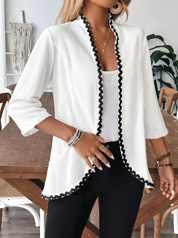 Women Trendy Lightweight Long Sleeve Casual Soft Open Front Loose Cardigan Fall Clothes in Saudi Arabia