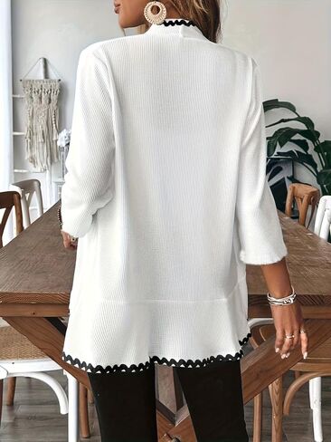 Women Trendy Lightweight Long Sleeve Casual Soft Open Front Loose Cardigan Fall Clothes in Saudi Arabia