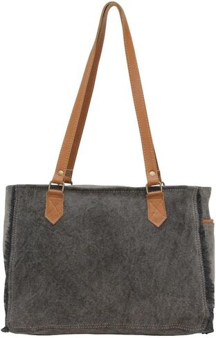 Myra Bag Western Canvas Tote Bag for Women - Cotton & Upcycled Leather Shoulder Weekender Bag Petite Orchid in Saudi Arabia