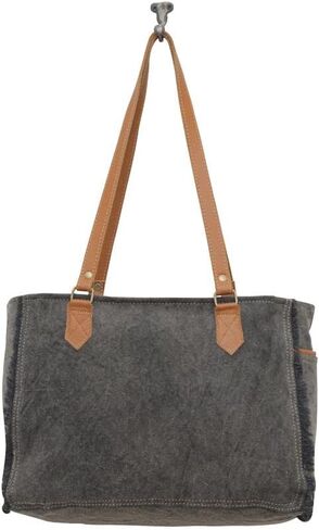 Myra Bag Western Canvas Tote Bag for Women - Cotton & Upcycled Leather Shoulder Weekender Bag Petite Orchid in Saudi Arabia