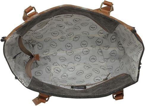 Myra Bag Western Canvas Tote Bag for Women - Cotton & Upcycled Leather Shoulder Weekender Bag Petite Orchid in Saudi Arabia