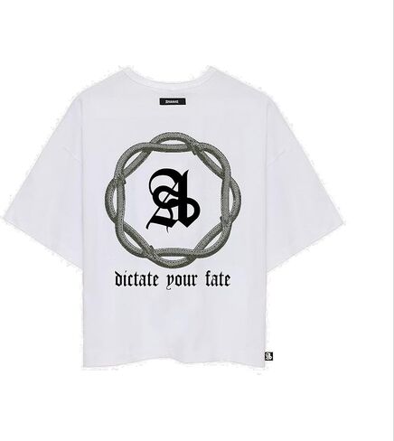ANANKE Dictate Your Fate Heavyweight Boxy Cropped Tee for Men – Thick Cotton Streetwear in Saudi Arabia