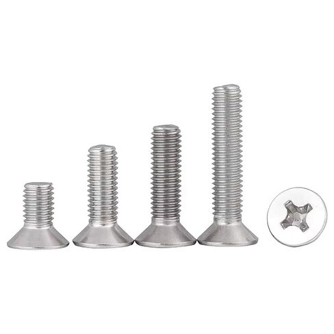 M8-1.25 x 75mm Flat Countersunk Head Machine Screws, Phillips Drive, Cross Screw，304 Stainless Steel,A2-70,GB819,Full Thread,Fasteners Bolts 5 PCS in Kuwait