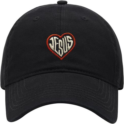 Baseball Cap for Men Women Jesus Heart Embroidered Washed Cotton Dad Hat Baseball Caps in Saudi Arabia