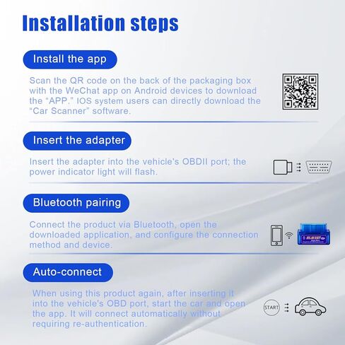 obd2 الماسح الضوئي بلوتوث، العالمي elm327 obdii أداة المسح التشخيصي قارئ رمز السيارة، أداة تشخيص الماسح الضوئي obd2، قارئ رمز خطأ محرك السيارة التلقائي لنظام التشغيل android windows in Kuwait
