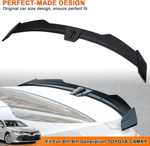 Car Rear Spoiler Compatible with Toyota Camry LE XLE 2018-2025,8th 9th Gen Camry Trunk Spoiler Lip Wing,Glossy Black in Kuwait