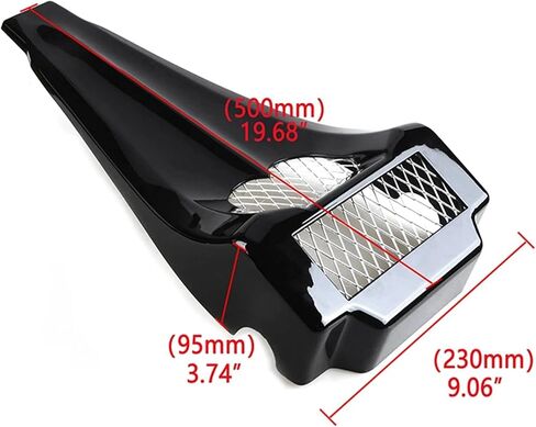 دراجة نارية لامعة باللون الأسود من بلاستيك ABS ممتدة للذقن سبويلر مناسبة لـ 1996-2013 Harley Touring Road Glide Street Glide in Kuwait