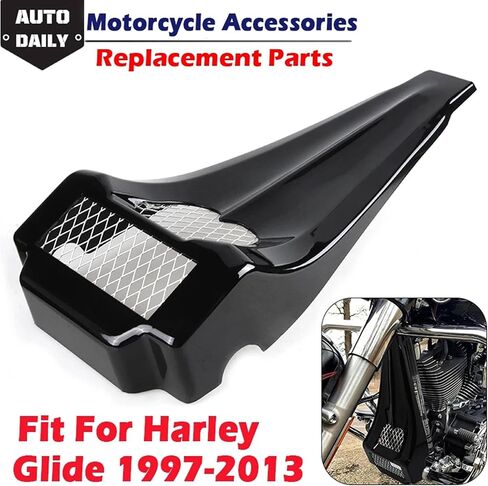 دراجة نارية لامعة باللون الأسود من بلاستيك ABS ممتدة للذقن سبويلر مناسبة لـ 1996-2013 Harley Touring Road Glide Street Glide in Kuwait