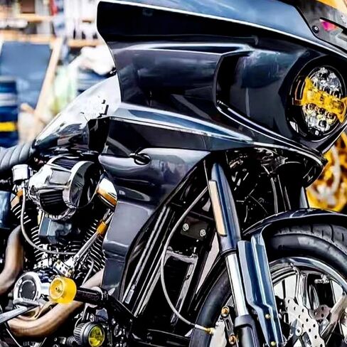 HDBUBALUS Motorcycle Fairing Chin Spoilers Cover Fairing Support Side Panel Kit Fit for Harley Softail Low Rider ST FXLRST 2018-2024 in Saudi Arabia