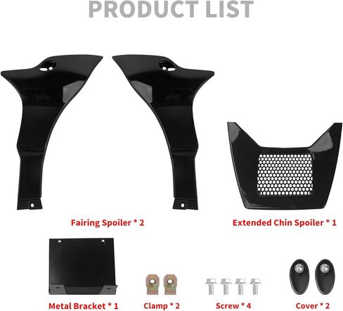 HDBUBALUS Motorcycle Fairing Chin Spoilers Cover Fairing Support Side Panel Kit Fit for Harley Softail Low Rider ST FXLRST 2018-2024 in Saudi Arabia