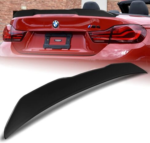Q1-TECH, ABS Rear Trunk Lip Wing Spoiler Compatible with 2014-2020 BMW 430i 435i 440i 428i F33 / F83 / M4 Convertible Only, Rear Wing PSM-Style Replacement Trunk Boot Rear Spoiler, Matt Black in Saudi Arabia