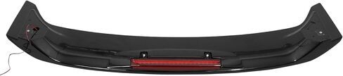 IKON MOTORSPORTS, Trunk Spoiler Compatible with 2006-2011 Honda Civic 8th Gen Sedan 4-Door, Si Style Painted #NH731P Crystal Black Pearl ABS Rear Trunk Lid Spoiler Wing Lip with 3rd Brake LED Light in Saudi Arabia