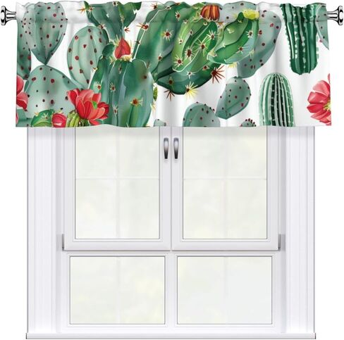 Short Rod Pocket Curtain Valance,Black and White Abstract Checkered Diamond Window Treatment Decor Curtains for Kitchen Living Room, Bedroom, 1 Panel, 54" W x 18" L in Kuwait