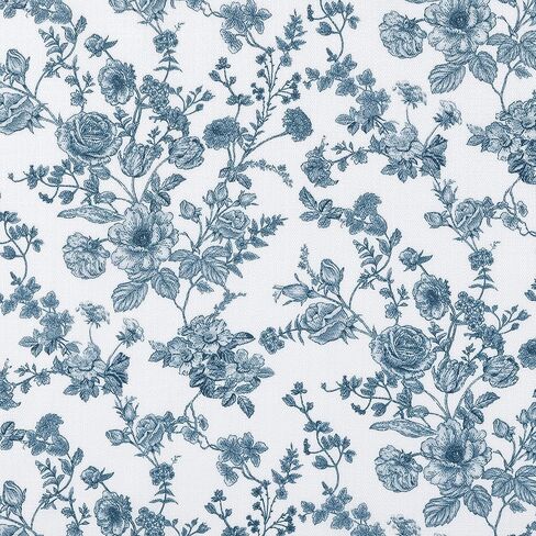رقم 918 ستارة المطبخ Eloise Tonal Botanical شبه شفافة للجيب، ستارة مطبخ، نيلي، 54 بوصة عرض × 14 بوصة طول in Saudi Arabia