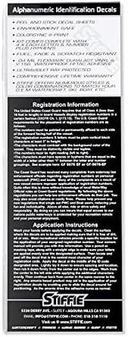 STIFFIE Waveline Orange/Black 3 Inch Alpha Numeric Registration Identification Numbers Letters Stickers Decals for Marine Boats & Personal Watercraft Jet Ski Sea-Doo in Kuwait