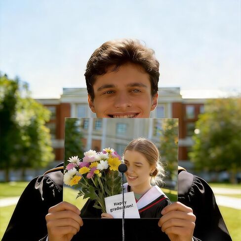 6 Pcs Sublimation Blanks for Graduation Cap Grad Decorations, 9.3" x 9.3" Blank White Graduation Grad Cap Topper, 2026 Graduation Gifts Accessories in Kuwait