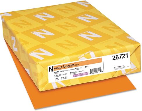 Exact Brights Paper 20Lb 8.5 X 11 Bright Orange 500/Ream Qty: 500 in Saudi Arabia