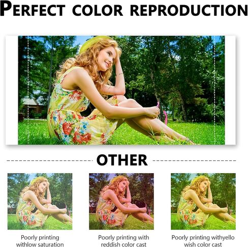 Compatible with Amber M100/M200 4x6 Photo Printer 40 Sheets Photo Paper & 1 Ink Cartridges Refill Only for DHP512/DHP513 Printer Water Proof Antioxidant Non Fading Dye Sublimation in Saudi Arabia