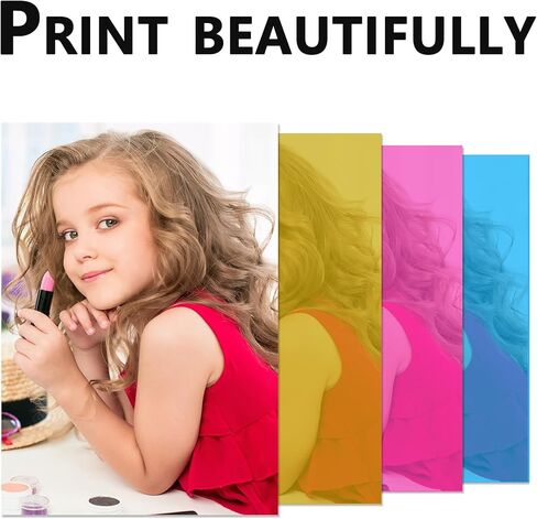 Compatible with Amber M100/M200 4x6 Photo Printer 40 Sheets Photo Paper & 1 Ink Cartridges Refill Only for DHP512/DHP513 Printer Water Proof Antioxidant Non Fading Dye Sublimation in Saudi Arabia