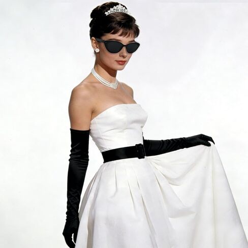 طافوا 20s إكسسوارات للنساء أزياء الهالوين أودري هيبورن 1920s إكسسوارات نظارات شمسية كلاسيكية مشط قلادة أقراط in Kuwait