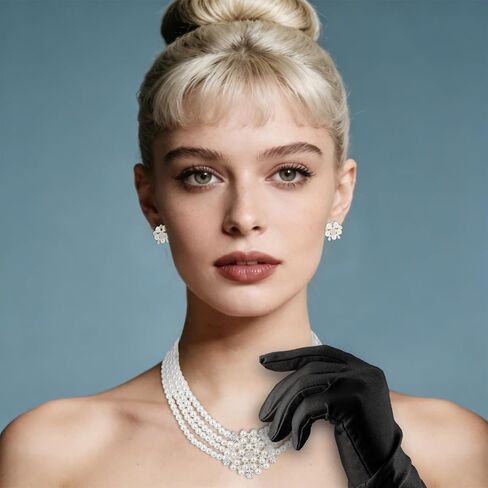 طافوا 20s إكسسوارات للنساء أزياء الهالوين أودري هيبورن 1920s إكسسوارات نظارات شمسية كلاسيكية مشط قلادة أقراط in Kuwait