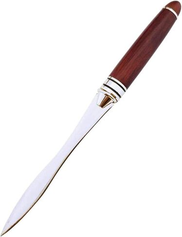 Chris.W Wooden Handle Letter Opener Envelope Slitter Tea Knife, Stainless Steel, 6.2" in Kuwait