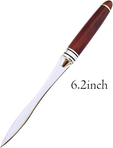 Chris.W Wooden Handle Letter Opener Envelope Slitter Tea Knife, Stainless Steel, 6.2" in Kuwait