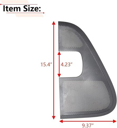 غطاء لوحة شبكة مكبر صوت للباب الأمامي الأيسر من RLB-HILON متوافق مع Ford F150 2004 2005 2006 2007 2008 Year، لون رمادي فلينت in Saudi Arabia
