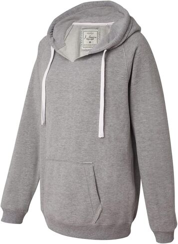 J. America Ladies' Hooded Sweatshirt 8836 - Large - Oxford in Kuwait