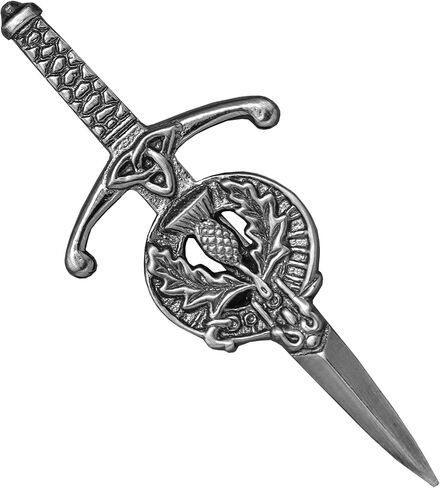 دبوس DSS KILTS Thistle Kilt - أسود عتيق مع شارة الشوك - إكسسوار نقبة المرتفعات الاسكتلندية للرجال - دبوس قفل خلفي للكيلات in Kuwait