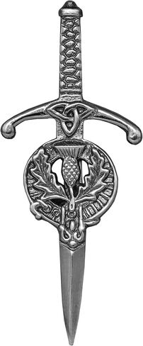 دبوس DSS KILTS Thistle Kilt - أسود عتيق مع شارة الشوك - إكسسوار نقبة المرتفعات الاسكتلندية للرجال - دبوس قفل خلفي للكيلات in Kuwait