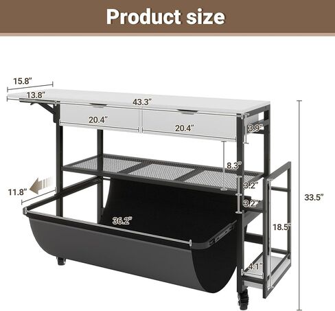 Wide Format Printer Stand with Laptop Station, Plotter Workbench Table with Pull-out Drafting Storage, Roll Paper Holder, Accessory Drawer & Adjustable Shelf for Plotters/Cutting Machines (White) in Saudi Arabia