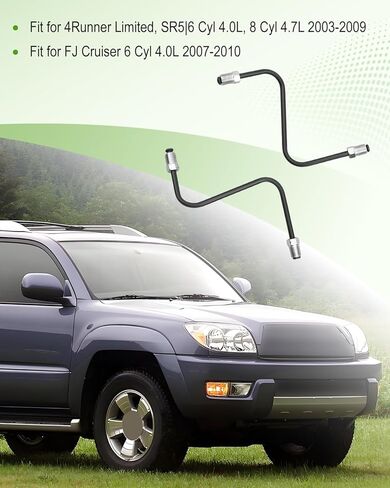 1 Pair Front Brake Tube Caliper to Flex Hose Fit for Toyota 4Runner 2003-2009 FJ Cruiser 2007-2010 Lexus GX470 4.7 2003-2009#47314-35320 47316-35280 in Saudi Arabia