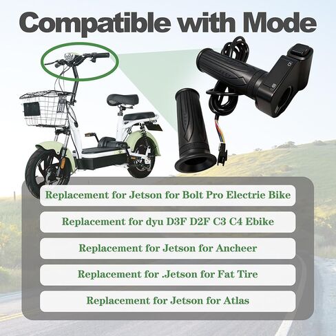 KH-DX 36V E-Bike Throttle Grip with LCD Display & Cruise Control - Compatible with Jetson Bolt Pro/JX10, Atlas, Ancheer, DYU D3F/D2F/C3/C4 (250W) in Kuwait