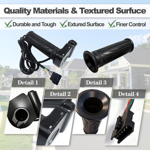 KH-DX 36V E-Bike Throttle Grip with LCD Display & Cruise Control - Compatible with Jetson Bolt Pro/JX10, Atlas, Ancheer, DYU D3F/D2F/C3/C4 (250W) in Kuwait