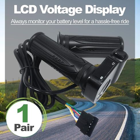 KH-DX 36V E-Bike Throttle Grip with LCD Display & Cruise Control - Compatible with Jetson Bolt Pro/JX10, Atlas, Ancheer, DYU D3F/D2F/C3/C4 (250W) in Kuwait