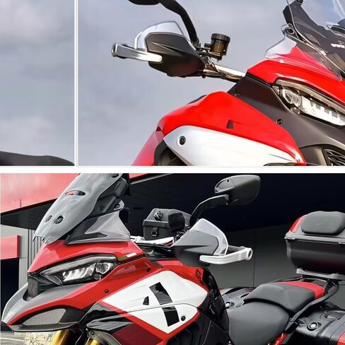 Handguard Wind Shield for Ducati Multistrada V4 S Grand Tour Pikes Peak RS Rally Adventure Pikes Peak for Desert X DesertX Rally Accessories (Black - Black) in Saudi Arabia