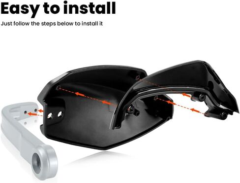 Handguard Wind Shield for Ducati Multistrada V4 S Grand Tour Pikes Peak RS Rally Adventure Pikes Peak for Desert X DesertX Rally Accessories (Black - Black) in Saudi Arabia